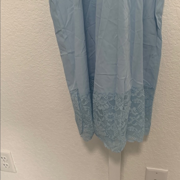 Vintage Vanity Fair Blue Lace Trim Slip Dress - Picture 3 of 10